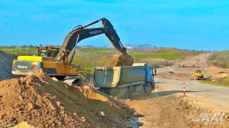Füzuli-Hadrut avtomobil yolunun tikintisi sürətlə davam etdirilir