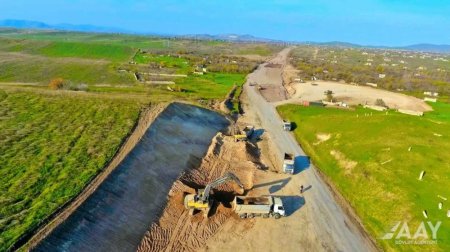 Füzuli-Hadrut avtomobil yolunun tikintisi sürətlə davam etdirilir