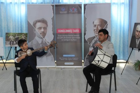 Turşsu məktəbinin şagirdləri Şuşa musiqiçilərinin rənglənmiş fotoları ilə tanış olublar