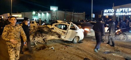 Ziya Bünyadov prospektində zəncirvari qəzada 1 nəfər ölüb, 4 nəfər xəsarət alıb YENİLƏNİB