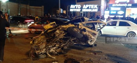 Ziya Bünyadov prospektində zəncirvari qəzada 1 nəfər ölüb, 4 nəfər xəsarət alıb YENİLƏNİB