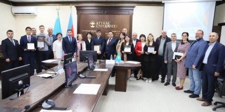 Aktauda Ulu Öndər Heydər Əliyevin 100 illiyinə həsr olunmuş elmi-praktik konfrans keçirilib - FOTOLAR