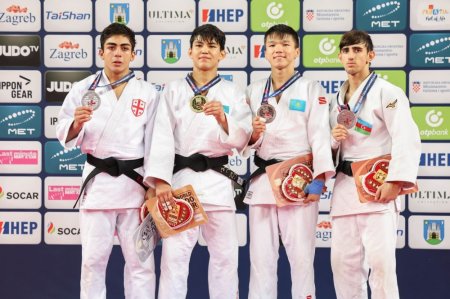 Yeniyetmə cüdoçulardan ibarət millimiz 10 ildən sonra dünya çempionatında qızıl medal qazanıb - FOTOLAR