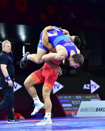Avropa çempionatının ikinci günündə güləşçilərimiz 2 qızıl və 2 bürünc medal qazanıb